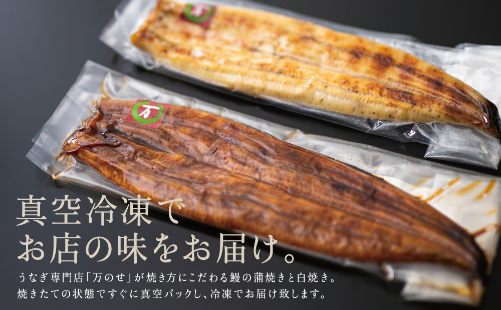 鹿児島県産 鰻 蒲焼・白焼セット［2種］うなぎ専門店「万のせ」加工品 詰め合わせ 詰合わ ギフト 贈答 贈り物 手土産 御祝 お祝い 鹿児島うなぎ 鰻 ウナギ スタミナ 土用の丑の日 蒲焼き 白焼き うな重 たれ だし 山椒 山葵 鹿児島県 南さつま市