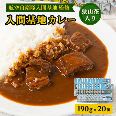 【ふるさと納税】大きな牛肉入り!入間基地カレー20食セット 航空自衛隊入間基地監修(レトルトカレー)【1571928】