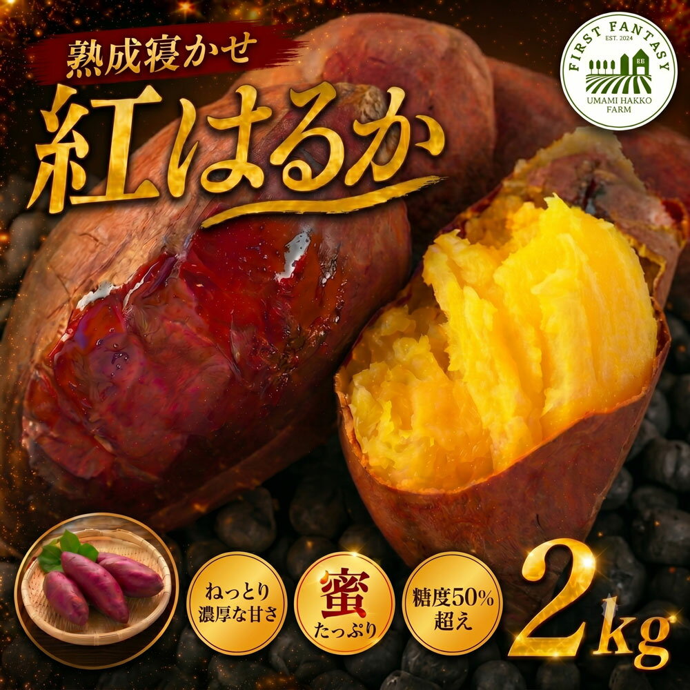 【ふるさと納税】 熟成寝かせ 紅はるか 2kg 焼き芋 さつまいも サツマイモ satumaimo 蜜 旨味 発酵 やきいも べにはるか 無農薬 発酵 化学肥料不使用 無添加 寝かせ芋 国産 おやつ 熟成芋 旨み 糖度 ねっとり スイートポテト スイーツ 芋 ファーストファンタジー 千葉 東金