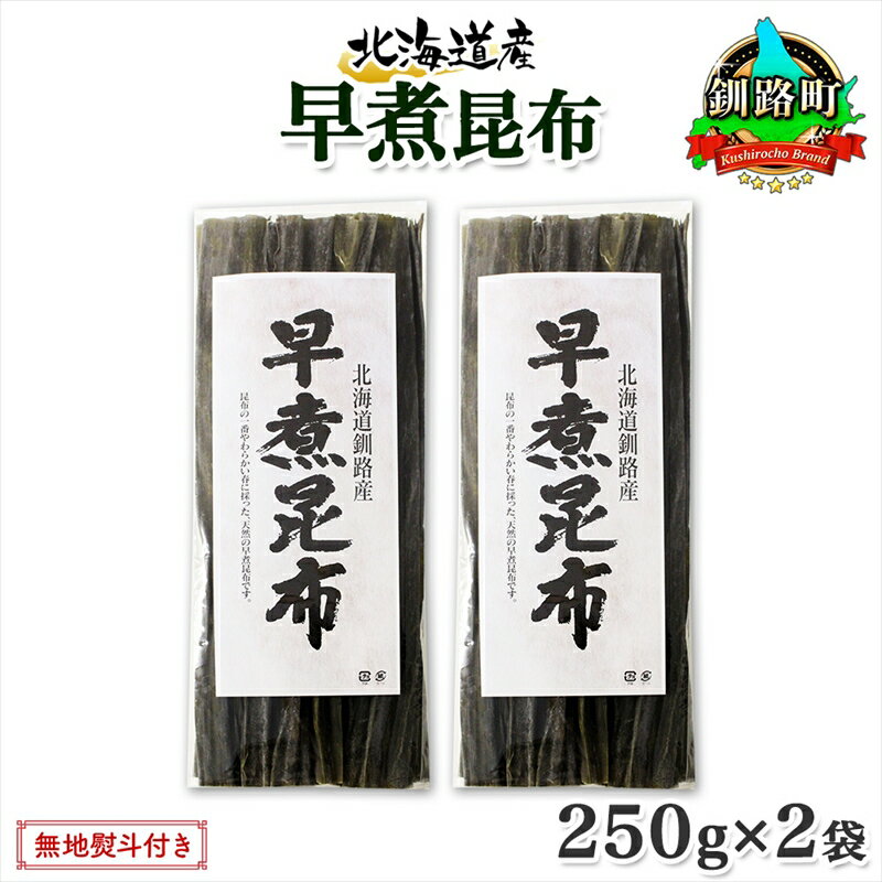 【ふるさと納税】 北海道産 昆布 早煮昆布 250g×2袋 計500g 釧路 くしろ 釧路昆布 国産 昆布 海藻 おでん こんぶ おかず 煮物 コンブ 保存食 海産物 乾物 無地熨斗 熨斗 のし お取り寄せ 送料無料 北連物産 きたれん 北海道 釧路町 釧路超 特産品