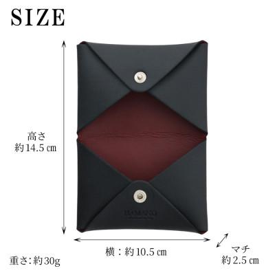 ふるさと納税 御代田町 【濱野皮革工藝のポーチ・小物】ポム カードケース(ブラック) りんごレザレット使用 |  | 01