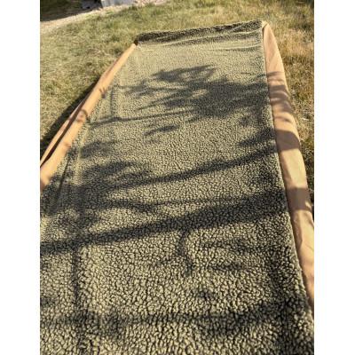 ふるさと納税 上牧町 キャンプ・車中泊にアルバートン社の赤外線を吸収して発熱する難燃ボアで作るコットカバーS(カーキー)