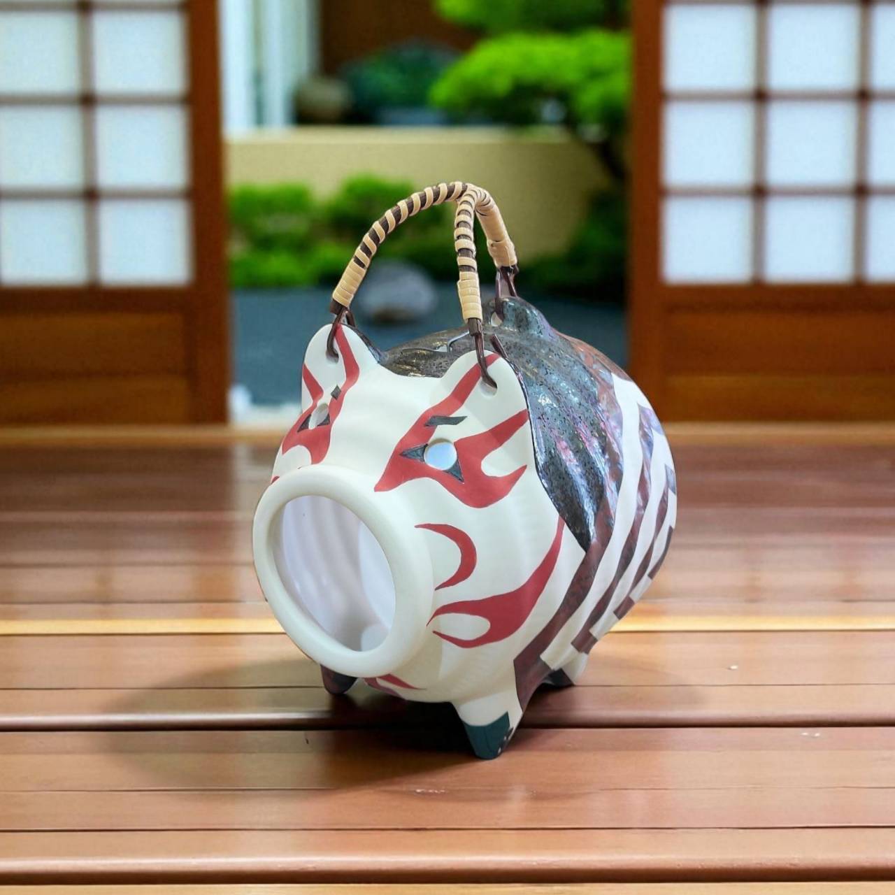 【ふるさと納税】蚊取り豚 歌舞伎 隈取り柄 浮世絵