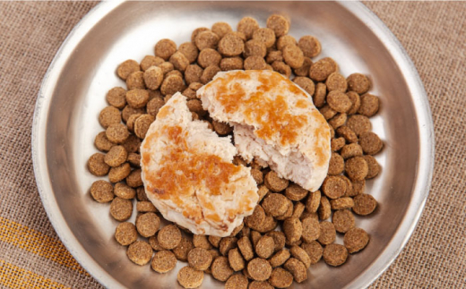 【全12回定期便】ペットフード 鶏むね 100%ハンバーグ 10個セット ペット 犬 猫 手作り 国産 てづくり こだわり ドッグフード  横須賀 【ペットフードYM japan】 [AKEX009]
