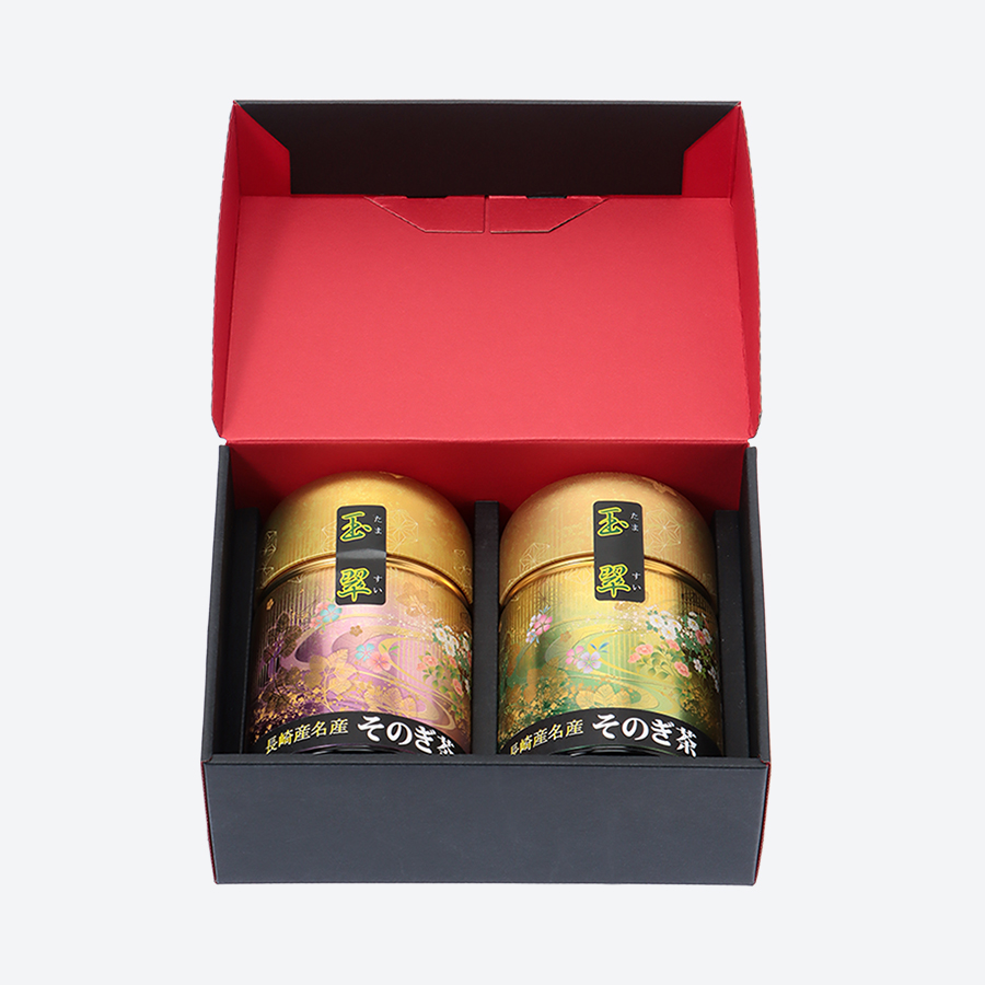 ＜西海園＞受賞茶【玉翠】2缶セット 緑茶100g×2