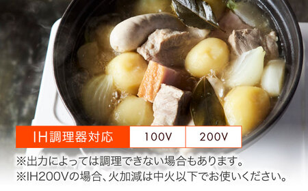 【美濃焼】超軽量IH直火土鍋 9号 チャコールグレー【丸利玉樹利喜蔵商店】 直火対応 IH対応 軽量土鍋 3～4人用[MCC107]