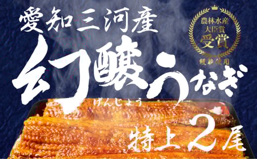 【土用の丑の日】愛知県三河産　幻醸うなぎ　蒲焼き 2尾