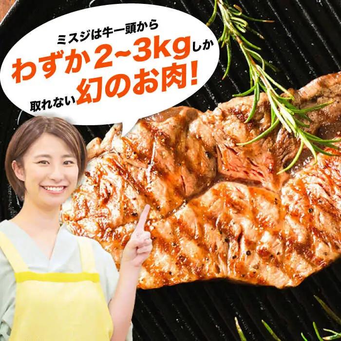 【全6回定期便】【厳選希少部位】おおいた豊後牛 ミスジステーキ 500g(100g×5P) 日田市 黒毛和牛 ステーキ 牛肉 希少 豊後牛 ミスジ [AREI111]