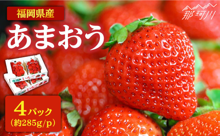 
            【2026年2月より発送】『自然環境農法』で育てた福岡県産 あまおう 約285g×4パック＜おおきべりー株式会社＞那珂川市 フルーツ 果物 イチゴ 苺 あまおう いちご 期間限定 [GZE002]
          