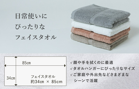 （今治タオルブランド認定）しっかりサマルカンドフェイスタオル 1枚  グレー 今治タオル ふっくら フェイスタオル [IA05290FT1GY]