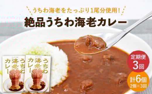 【全3回定期便】【ウチワエビ1尾分！！】絶品  ウチワエビカレー 計6個（2個セット/回） [KAA291]