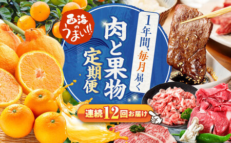 【12回定期便】お肉と果物～西海の宝物 定期便 ～CZZ019 定期便 定期便 定期便 定期便 定期便