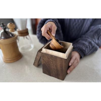 ふるさと納税 高岡市 COFFEE STOCKER(コーヒーストッカー) 200g用 総国産桐使用 2色セット |  | 03