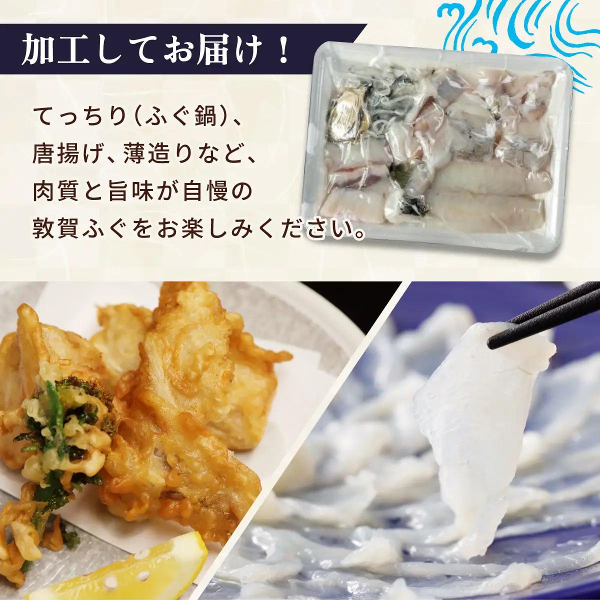 ＜先行予約＞【11月発送】『 敦賀ふぐ 2尾分(約1200g)  & 敦賀市地酒 月きよし720ml ×1本 』[000-a003]