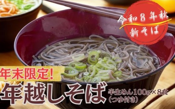 
                  【年内発送】【12/17~28配送】R8秋新そば 豊後高田なまそば（100g×8食・つゆ付） 蕎麦
                