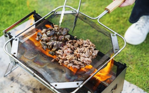 メッシュパン （大） 1個 （幅32cm×長さ48cm×厚さ2.4cm） 1個 直火焼専用 フライパン 調理器具