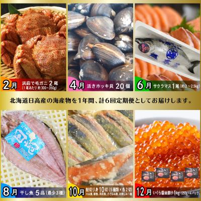 ふるさと納税 新ひだか町 <2026年2月から順次発送>【 定期便 6回 】北海道産 海の幸 定期便 < 先行受付 > |  | 01