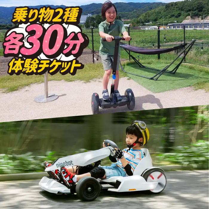 ＜各30分利用券＞ゴーカート＆セグウェイ・キックボード・ミニカートの中から１種類 吉野ヶ里/e-ビークルパーク レジャー 乗り物 のりもの アウトドア 遊び 利用券[FCS003]
