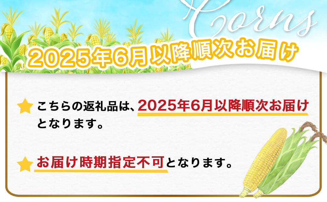 【先行受付】朝どれ!!都城産スイートコーン(味来コーン)5kg 15本以上_11-B401-6
