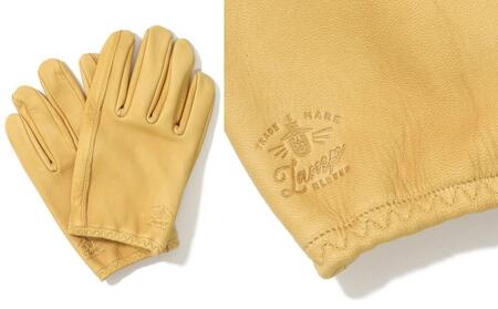 LAMP GLOVES -UTILITY GLOVE SHORTY-(カラー：キャメル／サイズ：S)【革手袋 レザー グローブ 鹿革 メンズ レディース Lamp gloves ランプグローブス ショ