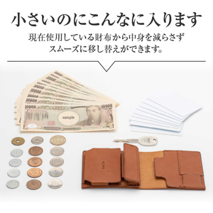 小さく薄い財布 dritto 2 キータイプ ネイビー(紺) [BJ001]