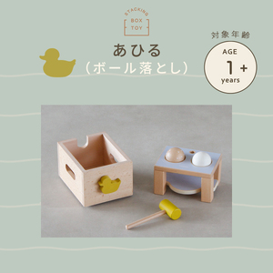 HOPPL（ホップル） スタッキングボックストイ あひる（ボール落とし） メッセージプレートB（名入れを希望しない）