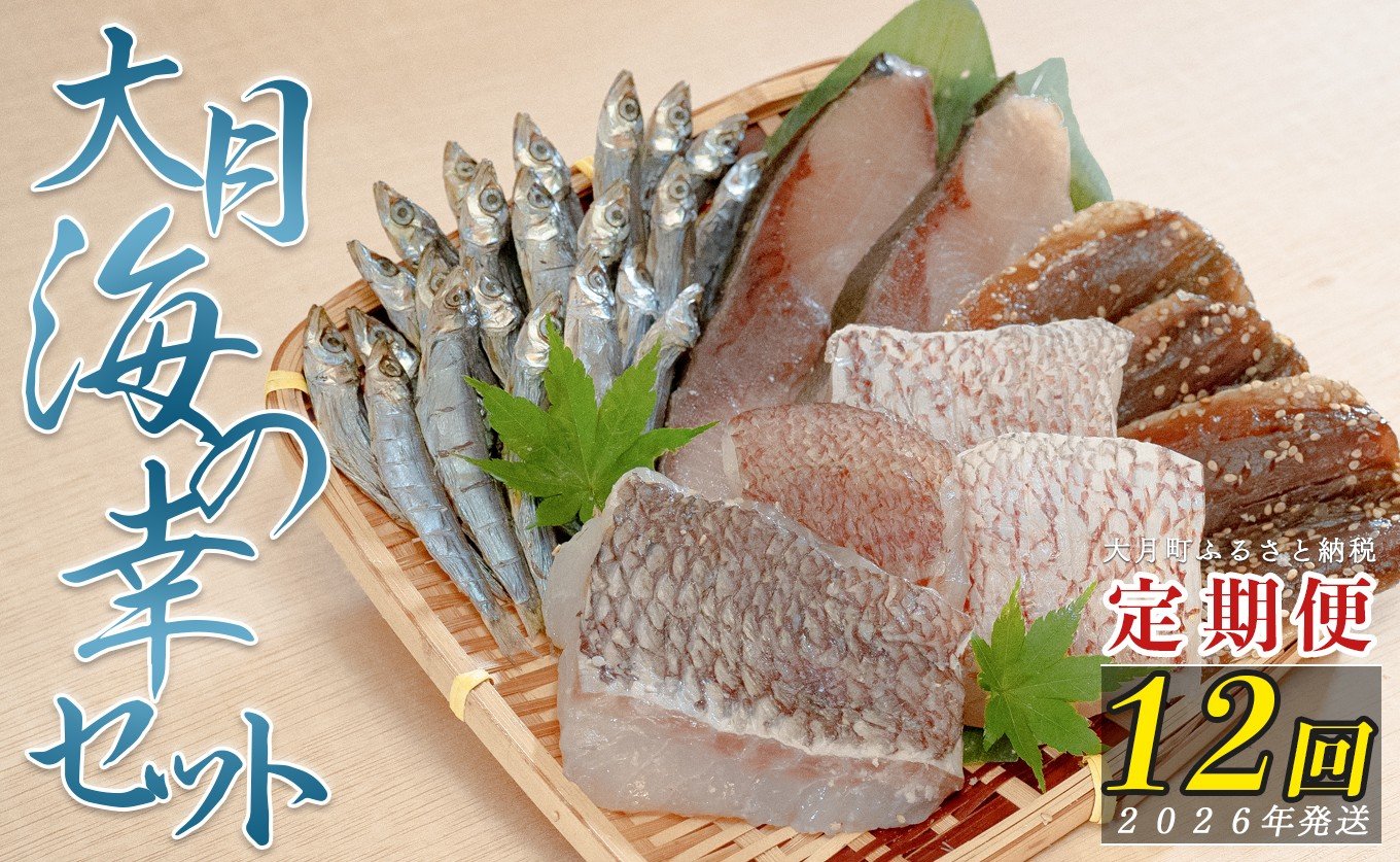 
            【定期便 12回】大月海の幸セット
          