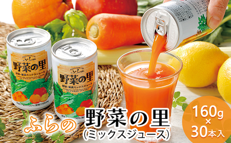 野菜ジュース 野菜の里 ミックスジュース 北海道産 野菜ジュース【160g×30本】
