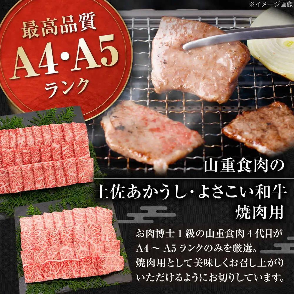 土佐あかうし＆よさこい和牛　焼肉食べ比べ 各種約450g 総計約900g / やわらか ヘルシー うま味凝縮【(有)山重食肉】[ATAP190]
