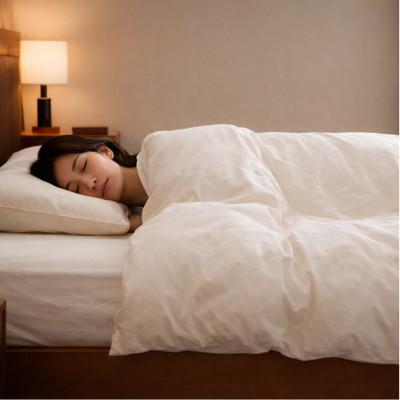 ふるさと納税 和泉市 【クィーン】オーガニックコットンなめらか80サテン掛ふとんカバー(210×210cm)　キナリ |  | 01