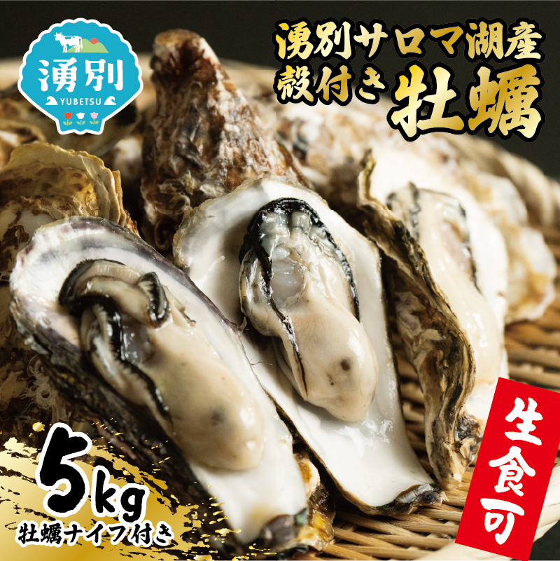 カキ 先行予約 北海道 オホーツク 湧別 サロマ湖産 殻付き 牡蠣 生食可 5kg 海鮮 魚介 国産 貝付き 生牡蠣 生食 焼き牡蠣 蒸し牡蠣 冷蔵 産地直送 