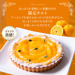 八朔タルト16㎝ タルト ケーキ 焼き菓子 ドイツ菓子 誕生日 おやつ スイーツ 洋菓子 贈り物 手土産 冷凍 お取り寄せ お取り寄せスイーツ デザート 奈良県 生駒市 送料無料