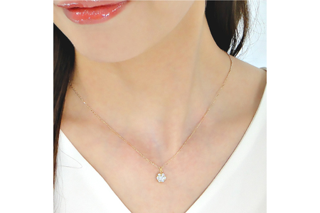 ネックレス K18YG イエローゴールド ダイヤモンド 0.3ct 【f024-k18yg】
