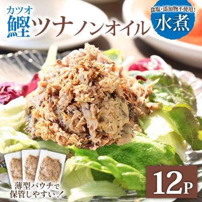 ふるさと納税 田野町 ツナ パウチ ノンオイル 鰹の水煮 100g×12パック