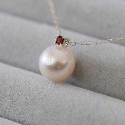 ふるさと納税 天草市 あこや真珠 ネックレス 8-8.5mm ホワイトピンク ガーネット K10WG _S085-537 |  | 01