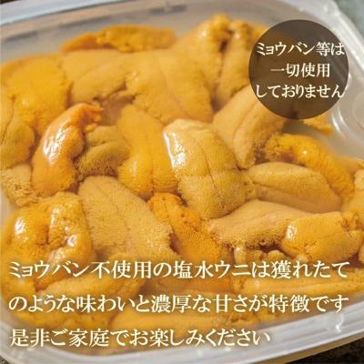 ふるさと納税 乙部町 <小川の塩水ウニ 100g×3パック>鮮度抜群!ミョウバン不使用のうに本来の味をお楽しみください! |  | 01