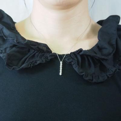 ふるさと納税 甲府市 プラチナ 1.0ctダイヤモンド縦ラインペンダントネックレス　HH-018784 |  | 03