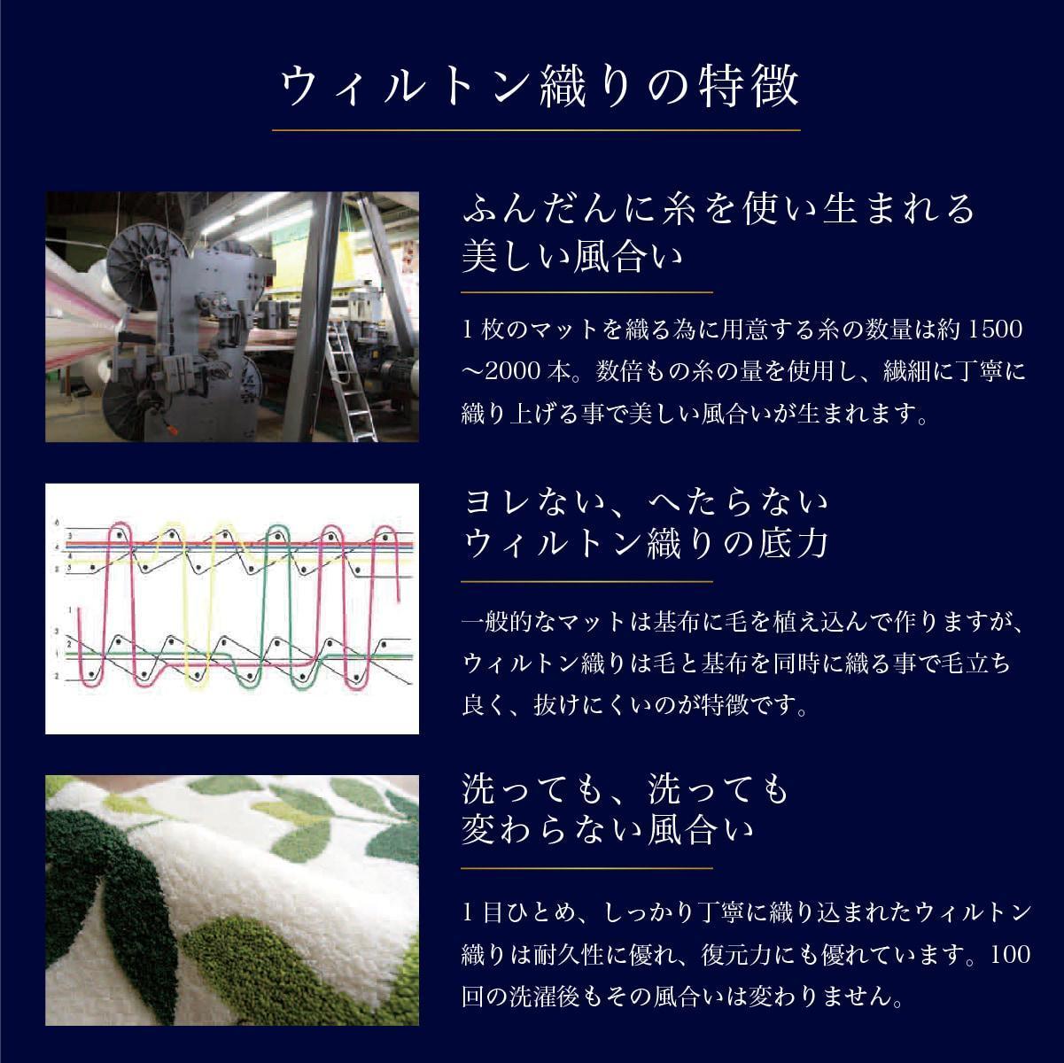 玄関マット シエラ 45×75cm ベージュ 室内 洗える 日本製 ウィルトン織り すべり止め