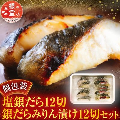 ふるさと納税 根室市 塩銀だら12切&amp;銀だらみりん漬け12切セット C-09027