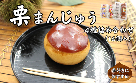 栗まんじゅう 詰め合わせ 4種 ギフト 16個入り セット まんじゅう屋久保 栗まん 栗パイ 栗の里  | B39