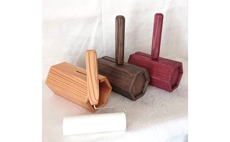 木製 粘着ローラー 木製スタンド セット ブラウン 木工品 お掃除 リビング キッチン 日用品 掃除道具 家具 インテリア 掃除 粘着テープ 木 静岡県 藤枝市