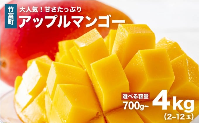 
            ＜選べる容量＞2026年 先行予約 アップルマンゴー 約700g〜約4kg 西表島ひらい農園 マンゴー 果物 フルーツ
          