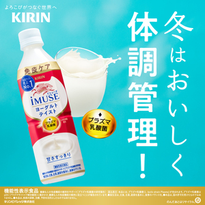 キリン iMUSE（イミューズ）ヨーグルトテイスト 12ヶ月定期便 500ml × 24本 KIRIN 乳酸菌飲料