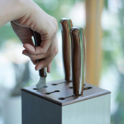 ふるさと納税 関市 【和NAGOMI】『特製包丁スタンド』包丁立て「包丁:5本 鋏:1本 収納可」縦・横:11.5cm |  | 01