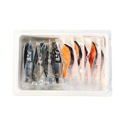 ふるさと納税 根室市 [個包装]塩さばフィレ1枚×8P&塩銀鮭切り身10P A-09042 |  | 03