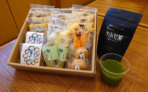 【スイーツ】夢菓子工房ことよの焼き菓子と水沢かぶせ茶セット【夏季冷蔵便対応】