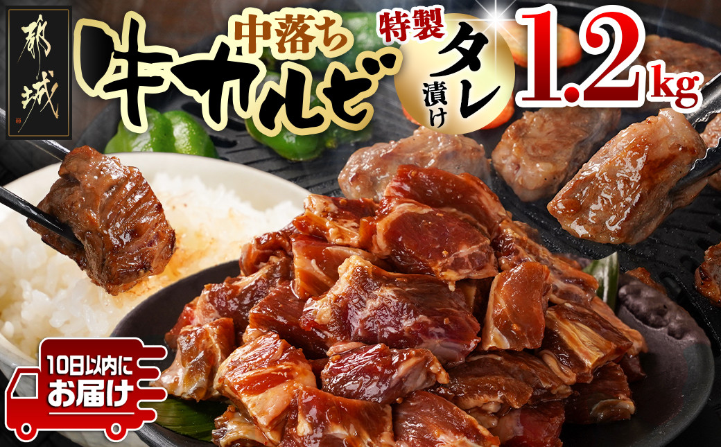 
                  牛中落ちカルビ タレ漬け1.2kg≪みやこんじょ特急便≫_AAJ-33-023-1200g-Q_(都城市) 牛肉 味付き牛中落ちカルビ 希少部位 300gパック 真空 小分け 1200g 焼肉 バーベキュー
                