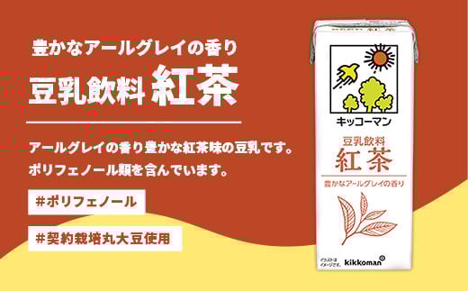【定期便3回】【合計1000ml×18本】豆乳飲料 紅茶 1000ml ／ 飲料 キッコーマン 健康 紅茶 豆乳飲料 大豆 パック セット 豆乳 定期便 茨城県 五霞町【価格改定X】