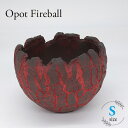 【ふるさと納税】No.166 陶芸家セキグチタカヒトの植木鉢 Opot Fireball Sサイズ ／ 植物 手作り ミニ おしゃれ 室内 ブラック プランター フラワーポット ガーデニング 園芸 雑貨 送料無料 埼玉県