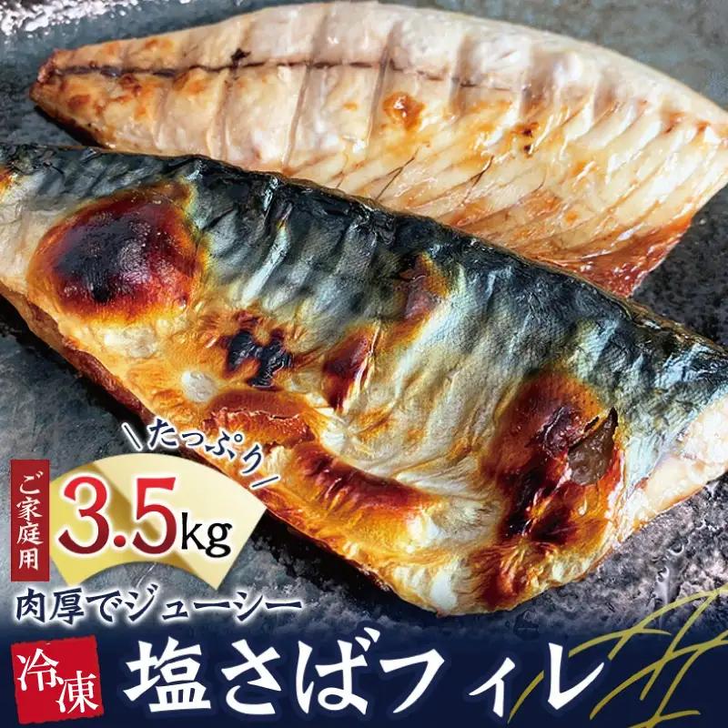 【ご家庭用】大容量！塩さばフィレ3.5kg　鯖 サバ 切身【uot749D】